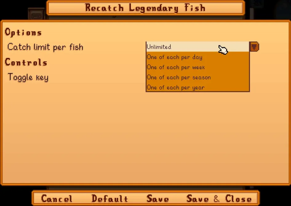 Recatch Legendary Fish